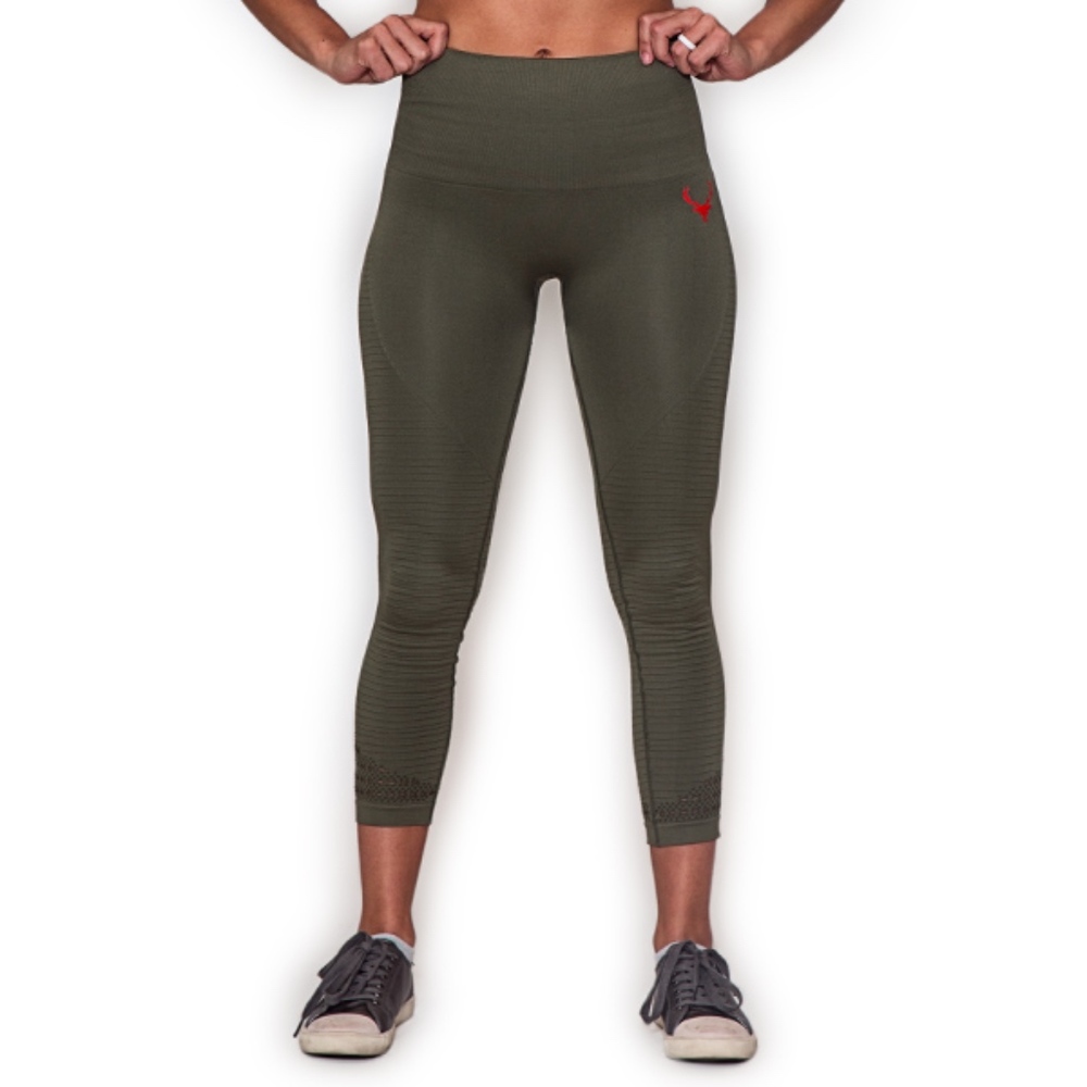 Bucked Up High & Tight Army Green Leggings size XS